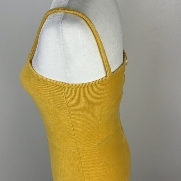 Forever 21 Yellow Tank Mini Bodycon Dress Size Medium - Picture 4 of 8